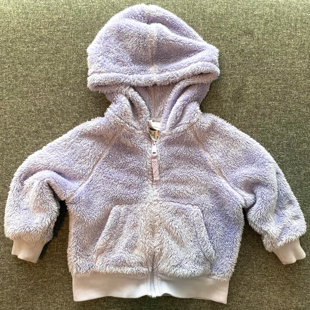 Hanna Anderson Lavender Marshmallow Fleece Jacket